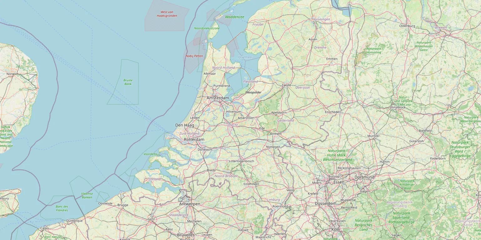 Kaart van Nederland — werkgebied voor hypotheekadvies