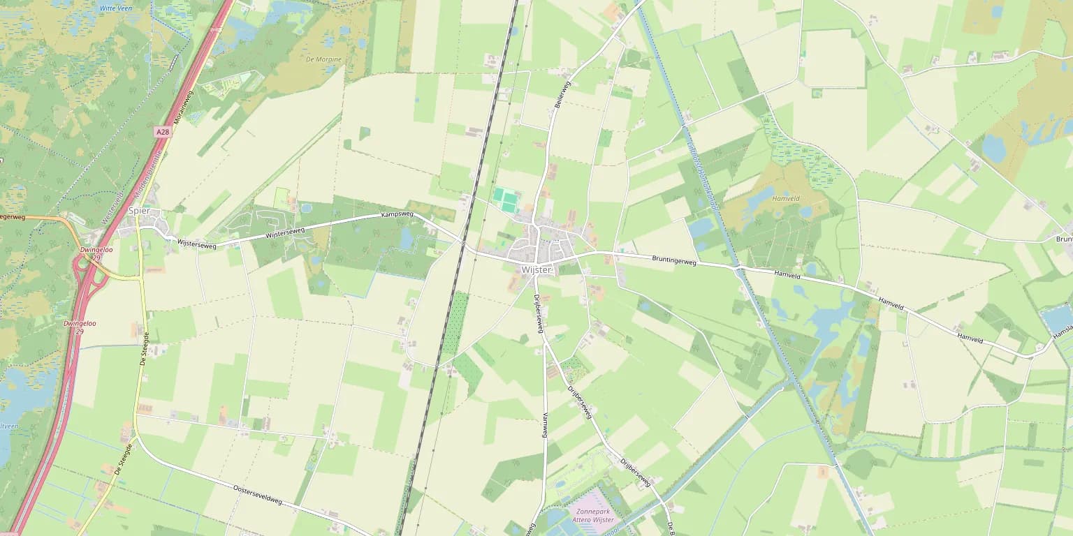 Kaart van Wijster — werkgebied voor hypotheekadvies